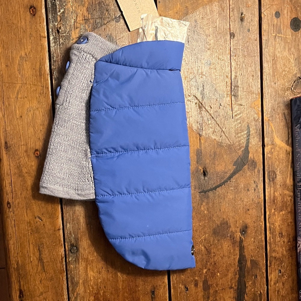 Mungo and Maud cobalt Dog coat cashmere nwt